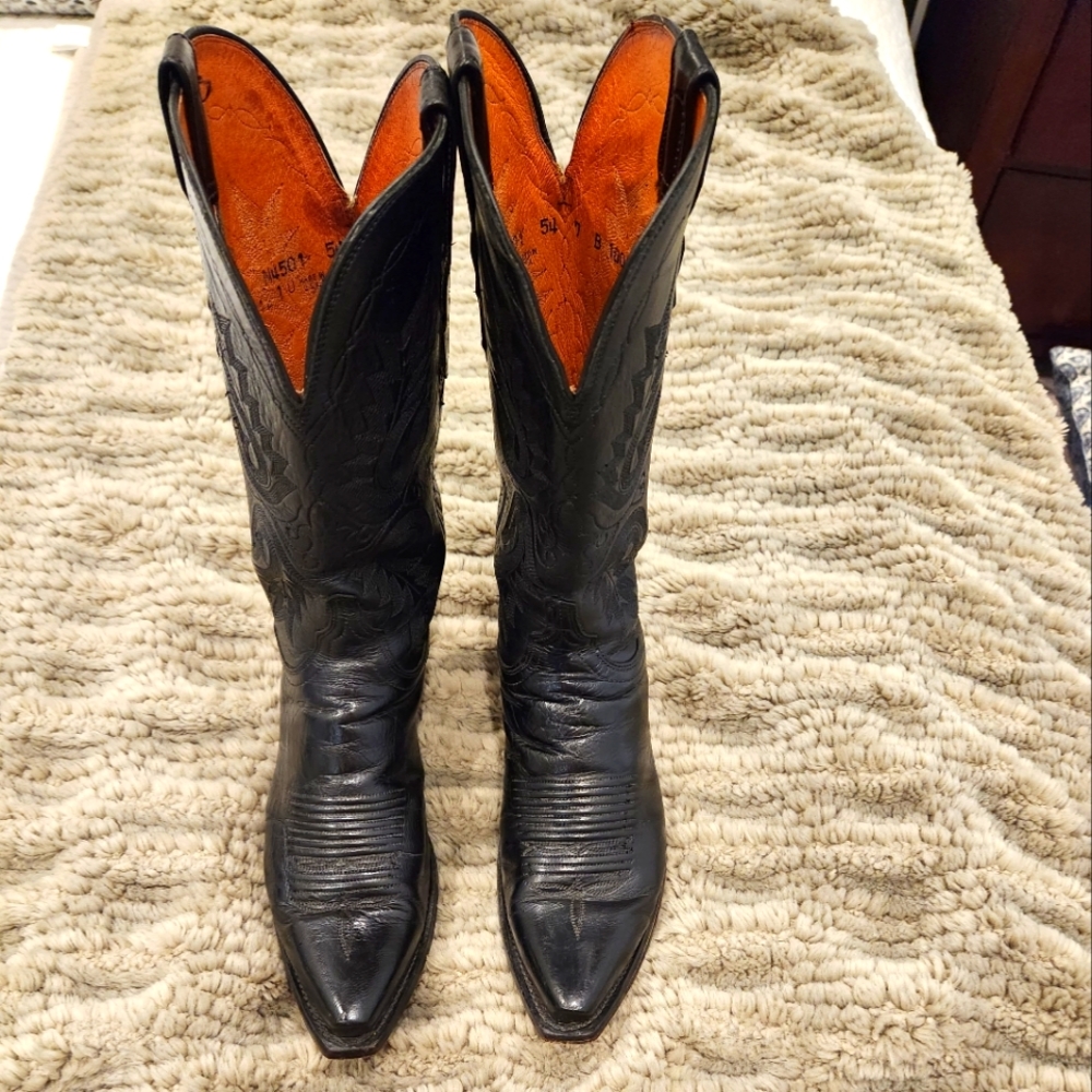 Lucchese, black, 1883 boots, 7